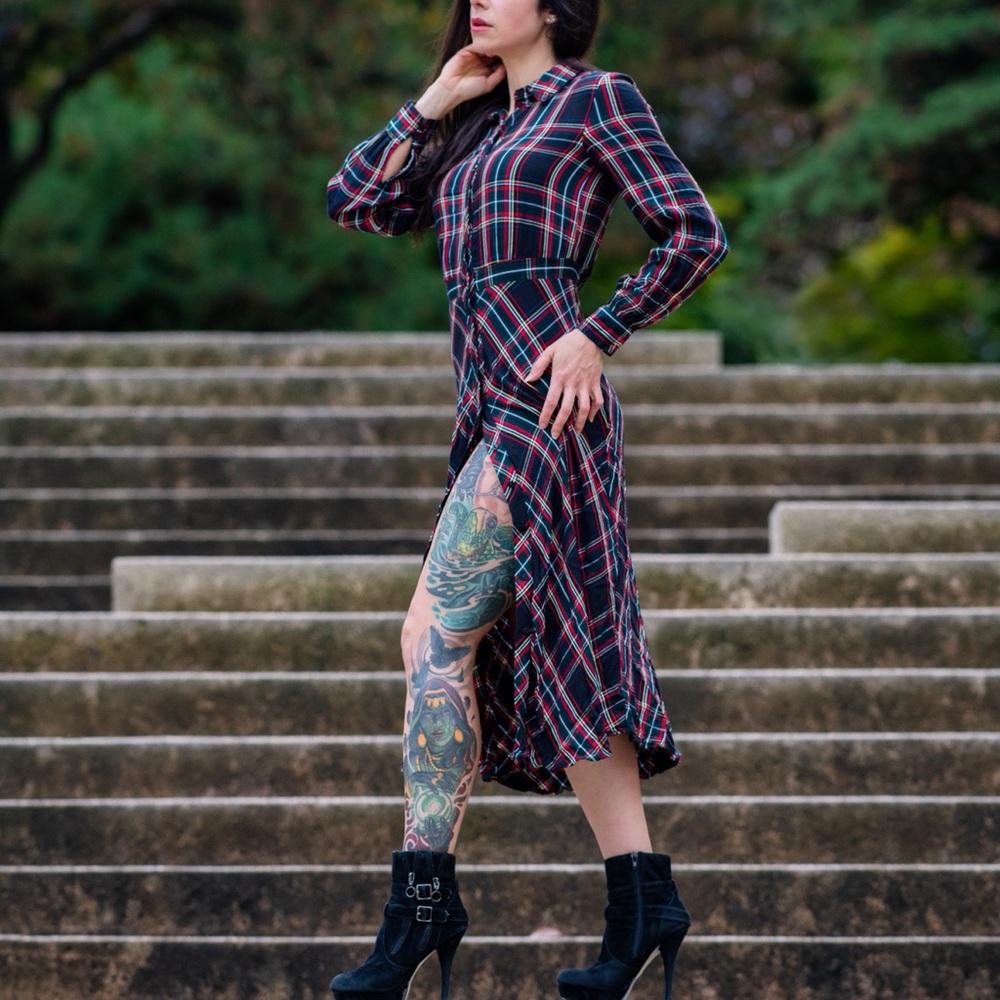 H&M Plaid dress
